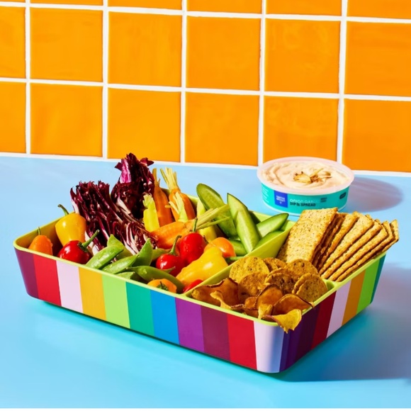 2PC-Bundle: Tabitha Brown Snack Trays 1-1PC Snack Tray And 1-3PC Snack Tray Set - Picture 8 of 14